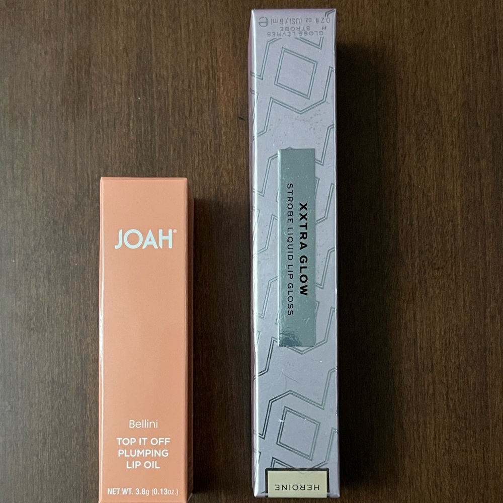 JOAH Bellini Top It Off Plumping Lip Oil & XX Revolution Strobe Liquid Lip Gloss